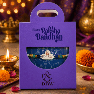 Premium Diya Silver YoBro Rakhi