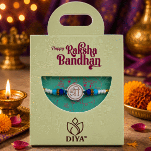 Premium Diya Silver Shree Rakhi