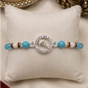Handcrafted Silver Hanuman Gada Rakhi